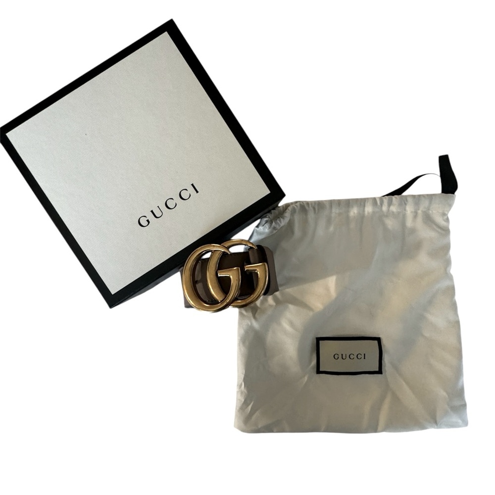 Gucci GG Marmont Leather Belt - Dusty Pink